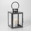 Smart Living Huntington Black Metal and Glass Candle Holder Lantern with Hanging Hook 84137 view 1