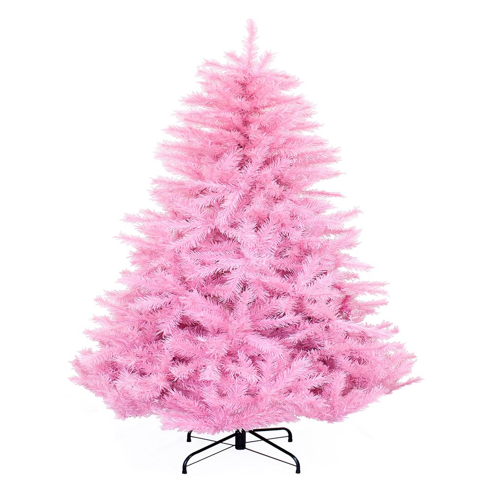 Perfect Holiday Pink Norway Pine | 921 Tips, Dia 43" | Includes Metal Stand