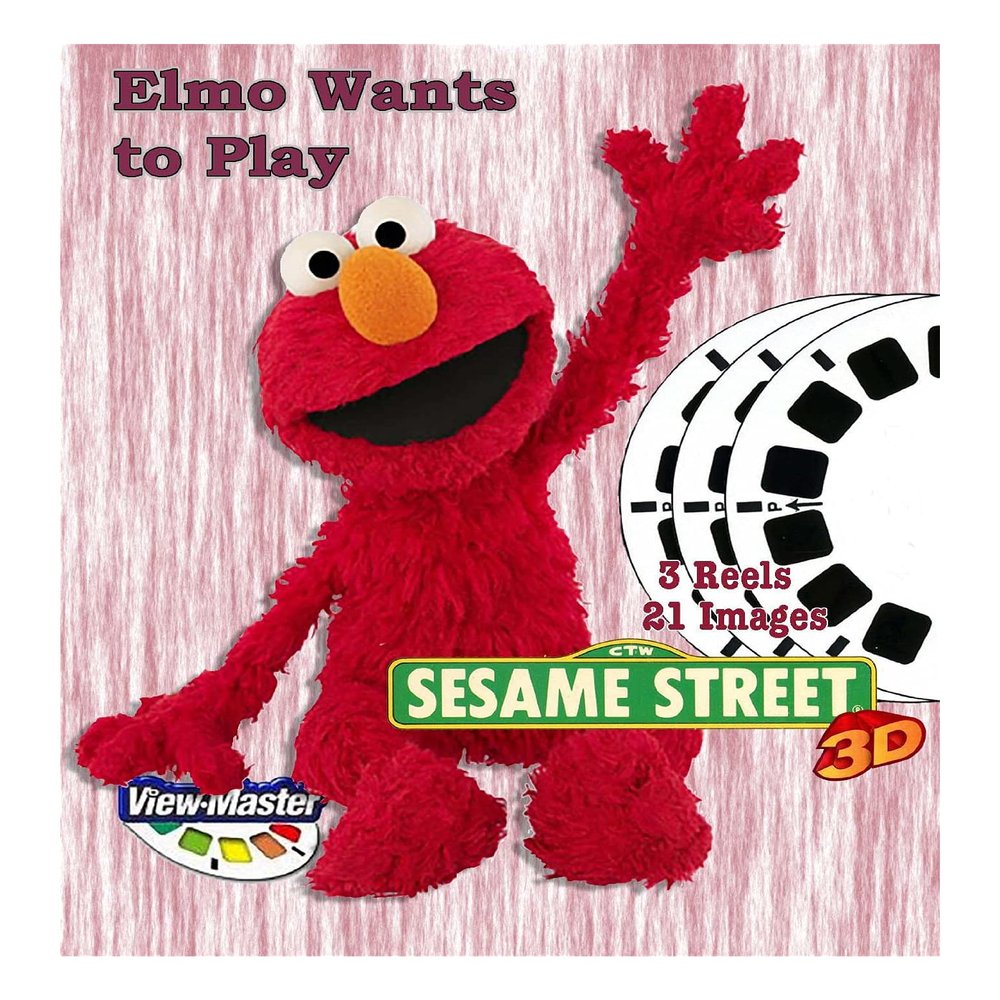 Elmo Wants to Play - Sesame - ViewMaster - 3 Reel Set - 21 3D Images