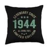 82 Years Old Bday Legend Since 1944 - Vintage 82nd Birthday Throw Pillow view 1