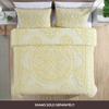 Beatrice Home Fashions Medallion Chenille Bedspread, Full, Yellow view 2
