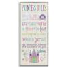 Stupell Industries Princess Rules Castle Typography, Design by Jo Moulton Gray Framed Wall Art, 13 x 30, Multi-Color view 1