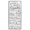 Stupell Industries Grandparents House Family Home Grey Neutral Word, Design by Daphne Polselli Gray Framed Wall Art, 13 x 30 view 1