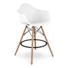 Aron Living Pyramid 28" Plastic Counter Stool with Arms in White view 1
