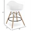 Aron Living Pyramid 28" Plastic Counter Stool with Arms in White view 2