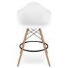 Aron Living Pyramid 28" Plastic Counter Stool with Arms in White view 3