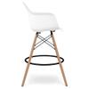 Aron Living Pyramid 28" Plastic Counter Stool with Arms in White view 4