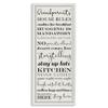 Stupell Industries Grandparents House Rules, Design by Daphne Polselli Black Framed Wall Art, 17 x 40, Beige view 1