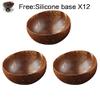 12-15cm Natural Coconut Bowl protection wooden bowl Coconut Wood tableware Spoon Set coco smoothie Coconut Kitchen Environmental (3 bowl) view 2