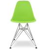 Aron Living Tower 17" Plastic and Chrome Steel Dining Chair in Green view 3