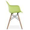 Aron Living Pyramid 17.5" Plastic and Beech Wood Armchair in Green view 4