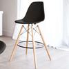 Aron Living Pyramid 28" Plastic and Wood Counter Stools in Black (Set of 2) view 2