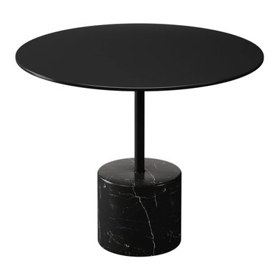 Aron Living Poke 17.3" Mid-Century Marble and Metal Coffee Table in Black
