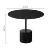 Aron Living Poke 17.3" Mid-Century Marble and Metal Coffee Table in Black view 3