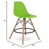 Aron Living Pyramid 28" Plastic and Wood Counter Stool in Green view 2