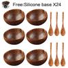 12-15cm Natural Coconut Bowl protection wooden bowl Coconut Wood tableware Spoon Set coco smoothie Coconut Kitchen Environmental (6 spoon 6 bowl) view 2
