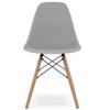 Aron Living Pyramid 17.5" Plastic and Beech Wood Dining Chair in Gray view 3