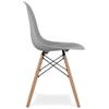 Aron Living Pyramid 17.5" Plastic and Beech Wood Dining Chair in Gray view 4