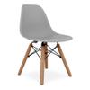 Aron Living 21.75" Plastic and Wood Kids Playroom Chair in Gray view 1