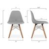 Aron Living 21.75" Plastic and Wood Kids Playroom Chair in Gray view 2