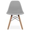 Aron Living 21.75" Plastic and Wood Kids Playroom Chair in Gray view 3