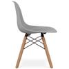Aron Living 21.75" Plastic and Wood Kids Playroom Chair in Gray view 4