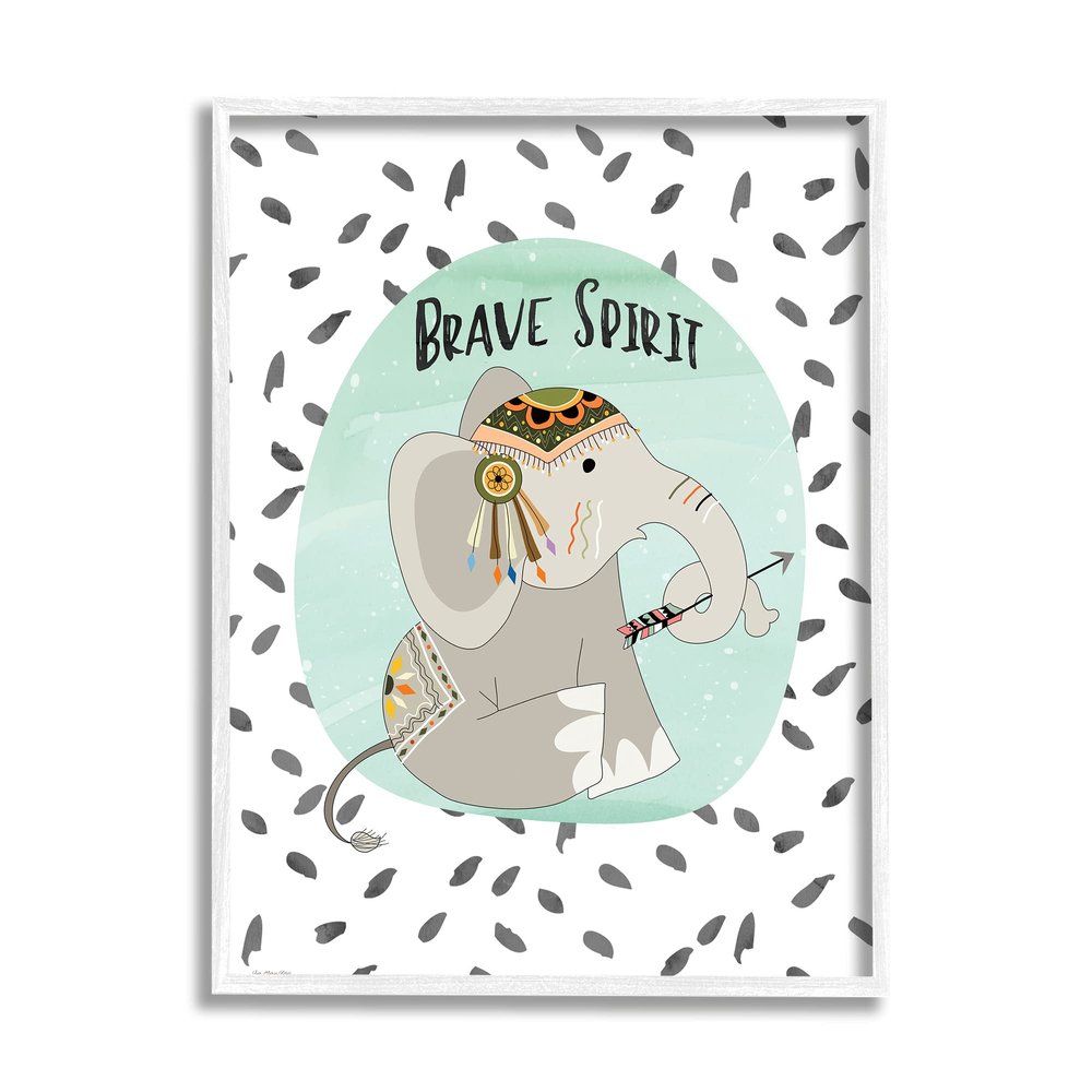 Stupell Industries Brave Spirit Tribal Elephant