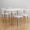 Aron Living Spindle 18" Mid-Century Plastic Dining Chair in White view 2