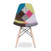 Aron Living Pyramid 17.5" Cotton and Wood Dining Chair in Multi-Color (Set of 2) view 3