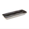 Tuxton Artisan Geode Mushroom 13-3/4-Inch x 5-Inch x 1-1/4-Inch Tray, Set of 12, Black/Brown; Heavy Duty; Chip Resistant; Lead and Cadmium Free; Freezer to Oven Safe up to 500F view 1