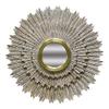 MOTI Falcon 44" Sunburst Mid-Century Wood Wall Decor with Mirror in Antique Gold view 2