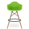 Aron Living Pyramid 28" Plastic Counter Stool with Arms in Green view 3