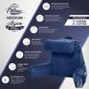 Husband Pillow Medium Aspen Edition Dark Blue, Sit Up Reading & Bed Rest with Arms, Ultra-Comfy, Detach Neck Roll - Premium Shredded Memory Foam Backrest, Reverses to Micro: Suede or Plush view 4
