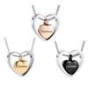 QJZM Collar de cenizasStainless Steel Gold,Rose Gold,Black Gun,Double Heart Ash Necklace Urn Ashes Keepsake Memorial Pendant Custom Cremation Jewelry-Black_Custom_40_cm view 2