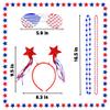 WODMAZ 106 Pcs Patriotic Party Favors, Fourth of July Accessories of Headbands Star Bead Necklaces Glasses Tattoo Stickers for 4th of July Independence Day Memorial Day view 3