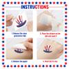 WODMAZ 106 Pcs Patriotic Party Favors, Fourth of July Accessories of Headbands Star Bead Necklaces Glasses Tattoo Stickers for 4th of July Independence Day Memorial Day view 4