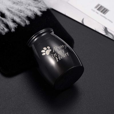 QJZM Collar de cenizasCremation Sale Engrave Dog/Cat Paw Print Always in My Heart Memorial Urn Keepsake Locket for Ashes-Gold_1_pcs