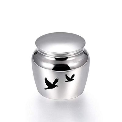 QJZM Collar de cenizasPet Cremation Jewelry for Dog/Cat Funeral Ashes Mini Stainless Steel Memorial Urn Custom Engrave Keepsake Casket-with_Dove