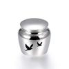 QJZM Collar de cenizasPet Cremation Jewelry for Dog/Cat Funeral Ashes Mini Stainless Steel Memorial Urn Custom Engrave Keepsake Casket-with_Dove view 1