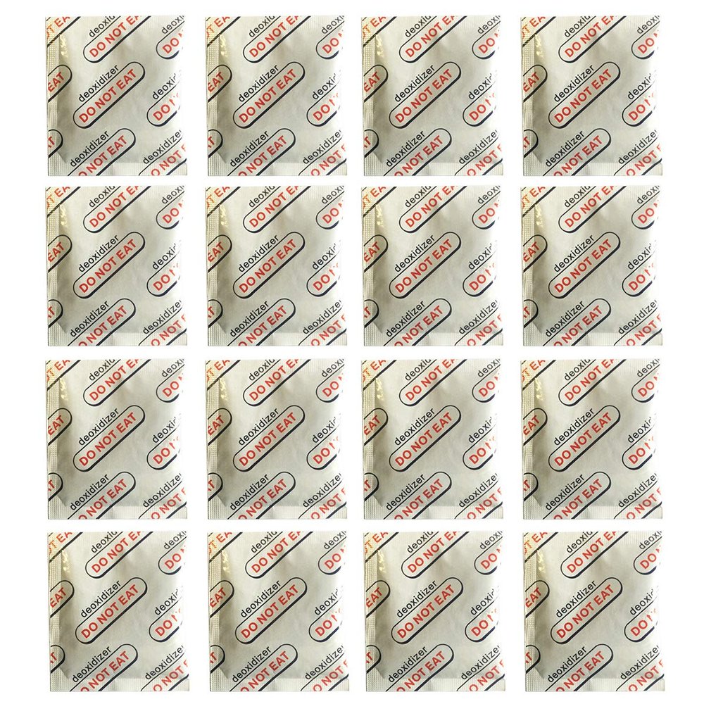 Queenbox 30cc Dessicant Packets Oxygen Absorbers for Food Storages, 100 Pack Silica Gel Sachets Deoxidizer Food Grade Packet Deoxidant