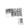 190pcs Pull Cap Nut Vertical Stripes Insert Zinc and Zinc Alloys view 2