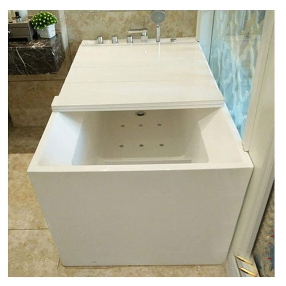LYLFF Bathtub Cover Dustproof Bathtub Stand PVC Heat Insulation Panel Foldable Mobile Phone Computer Stand, Bathroom Bathtub Shelf Shower Room Cover, Waterproof (Size : 155x75x0.7cm)