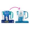 Brita Small 6 Cup Denali Water Filter Pitcher with 1 Brita Standard Filter, Made Without BPA, Transparent Teal view 2