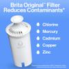 Brita Small 6 Cup Denali Water Filter Pitcher with 1 Brita Standard Filter, Made Without BPA, Transparent Teal view 3