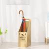 Umbrella Racks Metal Umbrella Stand Holder, Home Hotel Office Entrance Umbrella Storage Bucket with Hooks and Drip Tray, Can Hold 10-17 Umbrellas (Color : Gold) view 3