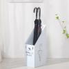 Umbrella Racks White Metal Umbrella Stand Holder, Space-Saving Home Office Corridor Entrance Umbrella Basket, with Hook and Drip Tray view 3