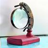 Arch Instruments Wooden Base Decorative Table Top Standing 4 Inches Diameter Round Moveable Magnifier with Adjustable Knobs for Fine Reading view 2