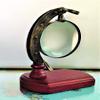 Arch Instruments Wooden Base Decorative Table Top Standing 4 Inches Diameter Round Moveable Magnifier with Adjustable Knobs for Fine Reading view 4