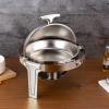 DBMGB Chafing Dish Buffet Set, Stainless Steel Round Set with Food Pan, Water Pot and Fuel Holder, Food Warmers for Parties Buffets, 6-Quart Capacity view 2