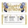 Cathy Wraps DIY Party Favor Kit, Happy Birthday Balloons Candy Bar Wrappers, Chocolate Bar Labels, Pack of 20 (Blue/Gold) view 4